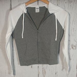 VICTORIAS SECRET PINK Full-Zip Hoodie Sweatshirt